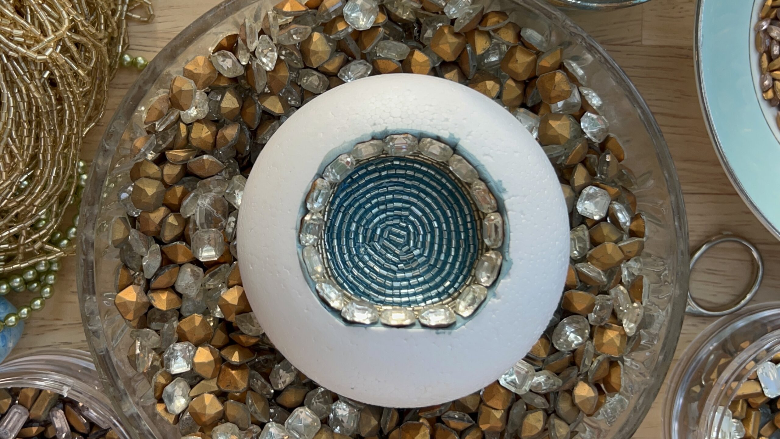 Hanging Beaded Mosaic Sculpture