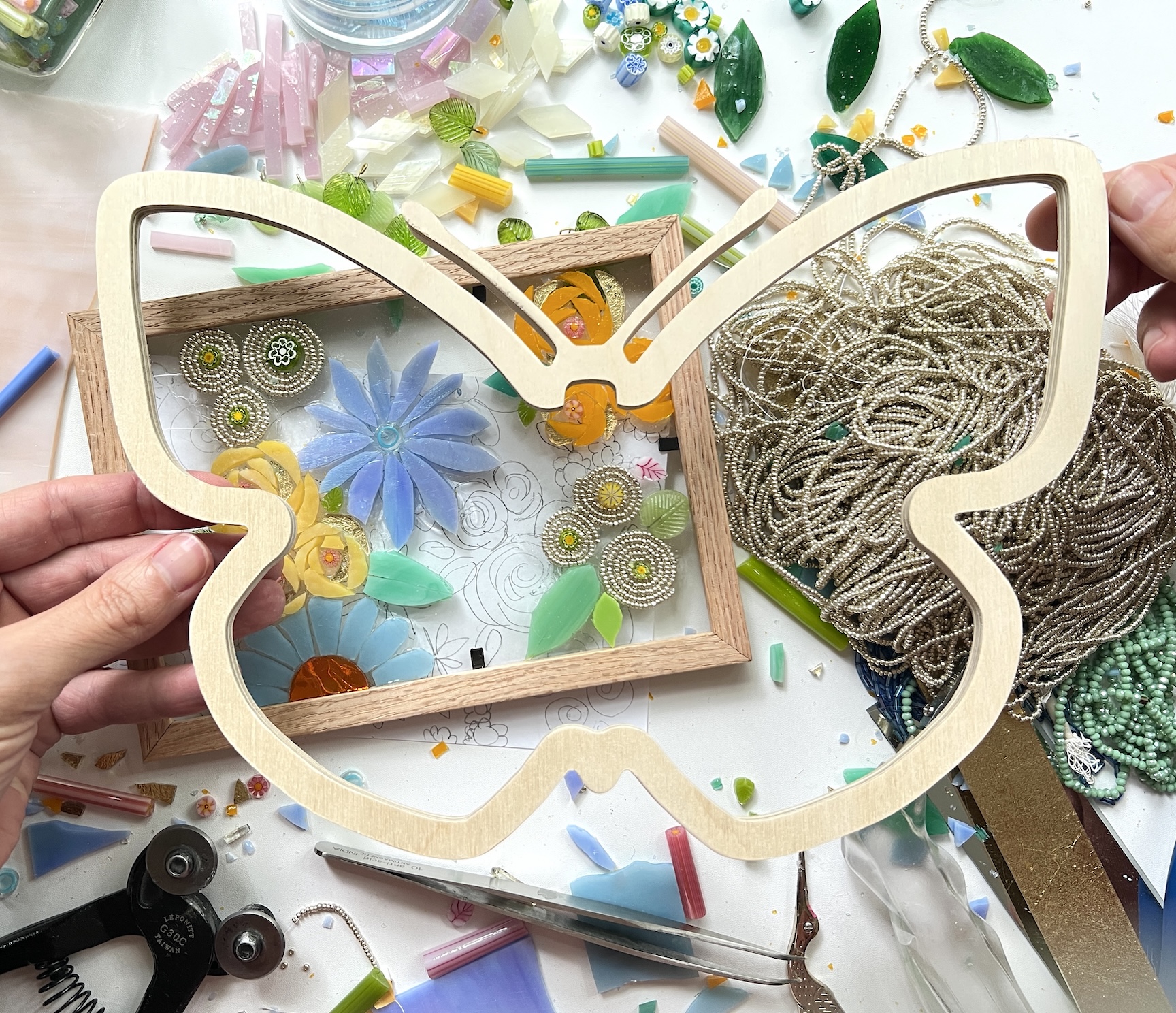 Glass-on-Glass Mosaic Window Hangings